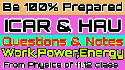 ICAR and HAU 4 years program Notes+Most Important Questions