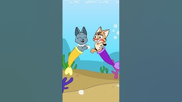Oops, embarrassing underwater fart for Tiger during this Mermaid vacation...