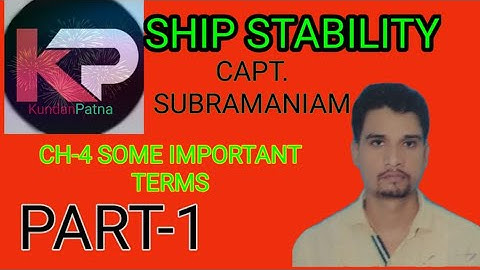 SHIP STABILITY, CH-4- SOME IMPORTANT TERMS,   CAPT. H SUBRAMANIAM, NUTSHEEL SERIES BOOK