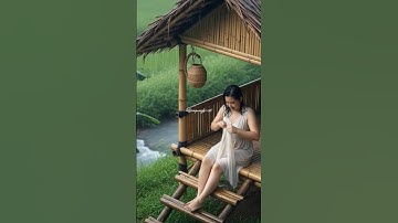 Mandi Hujan dulu #shorts #shortvideo #shortsfeed #heavyrain #nature #ai #relax