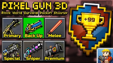 How To Get Trophies/Exp/Coins FAST In PIXEL GUN 3D Using This Weapon Setup! (12.0.0)