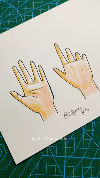 How to draw hands for BEGINNERS 👋 #art #drawing #drawingtutorial #howtodraw #dqueenarts