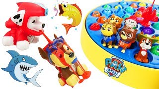 Paw Patrol Skye & Chase Play Let's Go Fishing for Gumballs in The Grinch