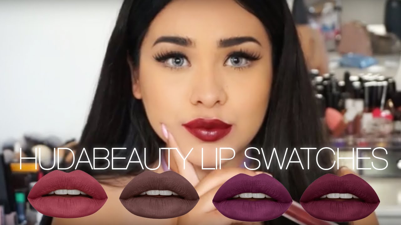 Huda Beauty Liquid Matte Swatches 8 Colors