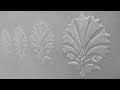 DIY embossed patterns on wall for 3D relief work with putty and Stencils at home