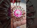 topacio rosa de francia en plata ley 925 a manera de pendiente
