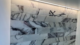 How to install Marble stone to the splash-back