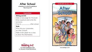 After School 🏫 ( Reading A-Z series)