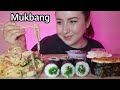 РОЛЛЫ ГУНКАНЫ ЛАПША СЛИВОЧНАЯ МУКБАНГ АСМР | SPICY  SUSHI ROLLS MUKBANG ASMR  먹방 eatingshow