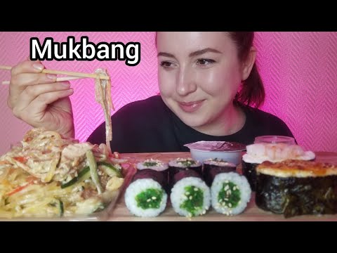 Видео: РОЛЛЫ ГУНКАНЫ ЛАПША СЛИВОЧНАЯ МУКБАНГ АСМР | SPICY  SUSHI ROLLS MUKBANG ASMR  먹방 eatingshow