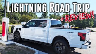 Ford Lightning Road Trip using the Tesla SuperCharger adapter! (Plus a review!)