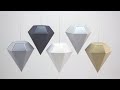 How to make a origami paper diamond easydiy simple origami diamond tutorial