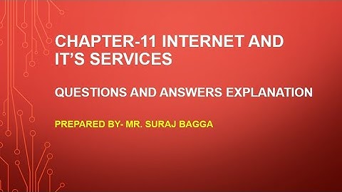 Chapter-11 Internet And It