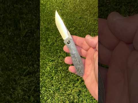 Late night in the backyard… this Bull Knives hollow ground M390 XYRO knife has sweet ergos & action!