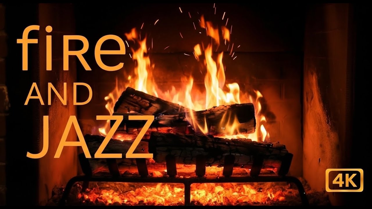 Relaxing Smooth Jazz 24/7 🔴 LIVE | Cozy Fire Sounds