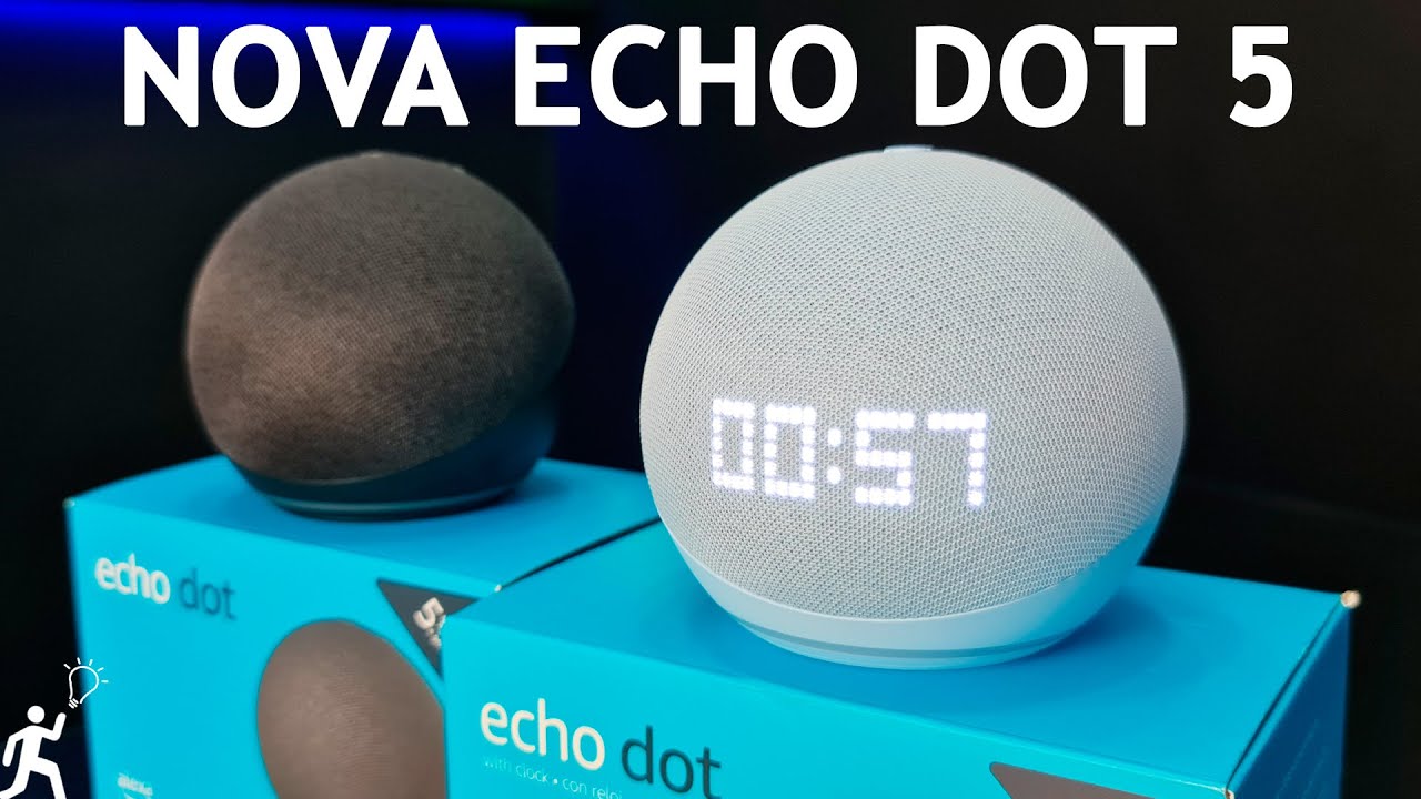 Echo Dot 5th Gen with clock com assistente virtual Alexa, display  integrado - blue 110V/240V