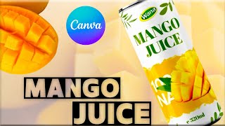 How to Create a Product Animation Video Ad in Canva |Mango Juice ads Making🥭