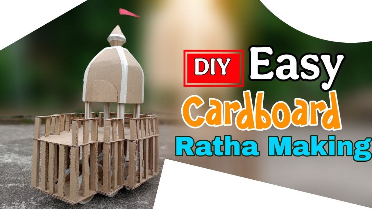 DIY Lord Jagannath Ratha at home | Jagannath Ratha Craft with Cardboard ...
