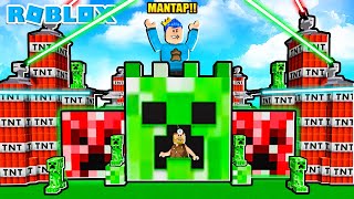 KEREN!! AKU BUAT BENTENG CREEPER MINECRAFT DI ROBLOX 3 LANTAI 100% AMAN!!!