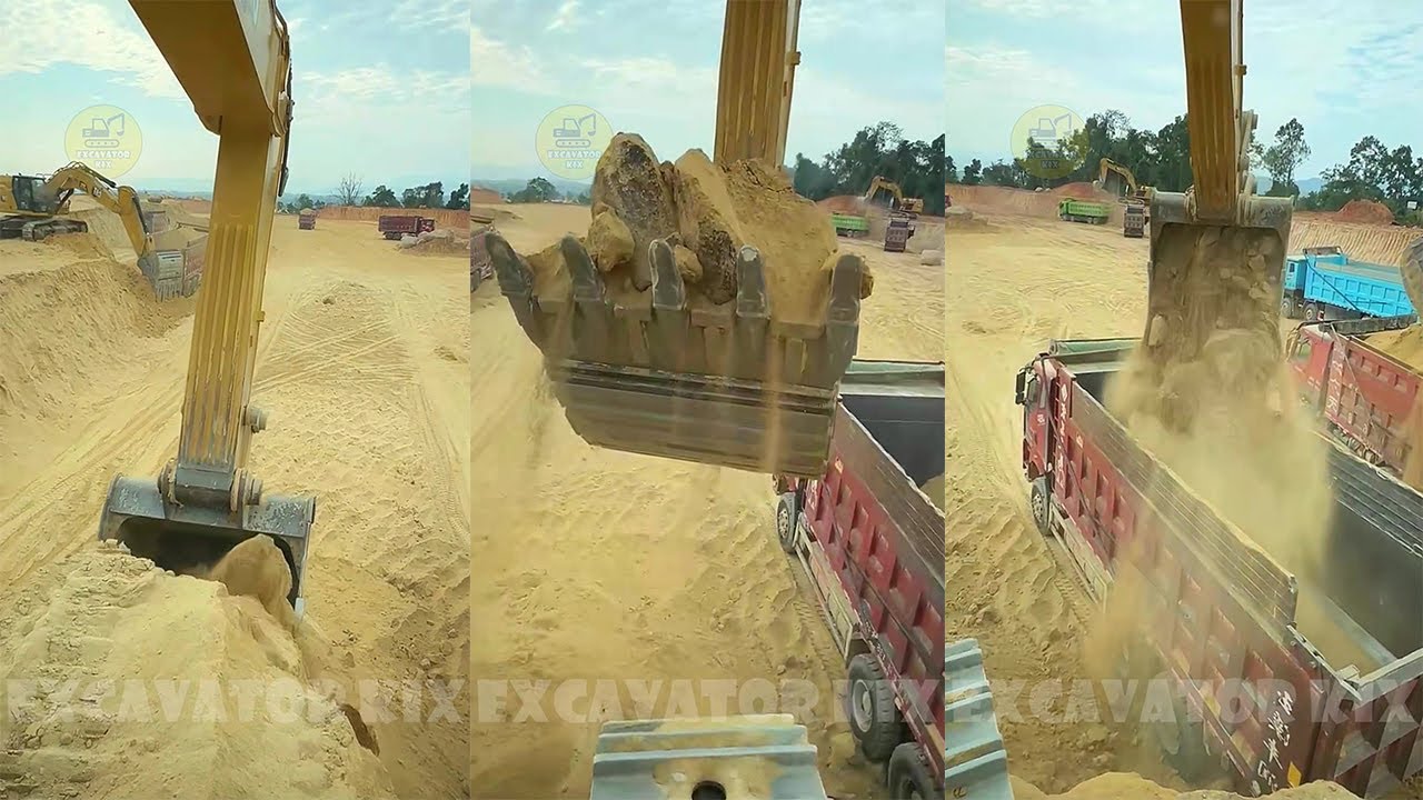 How To Excavators Load Soil Onto Trucks Professionally P1021