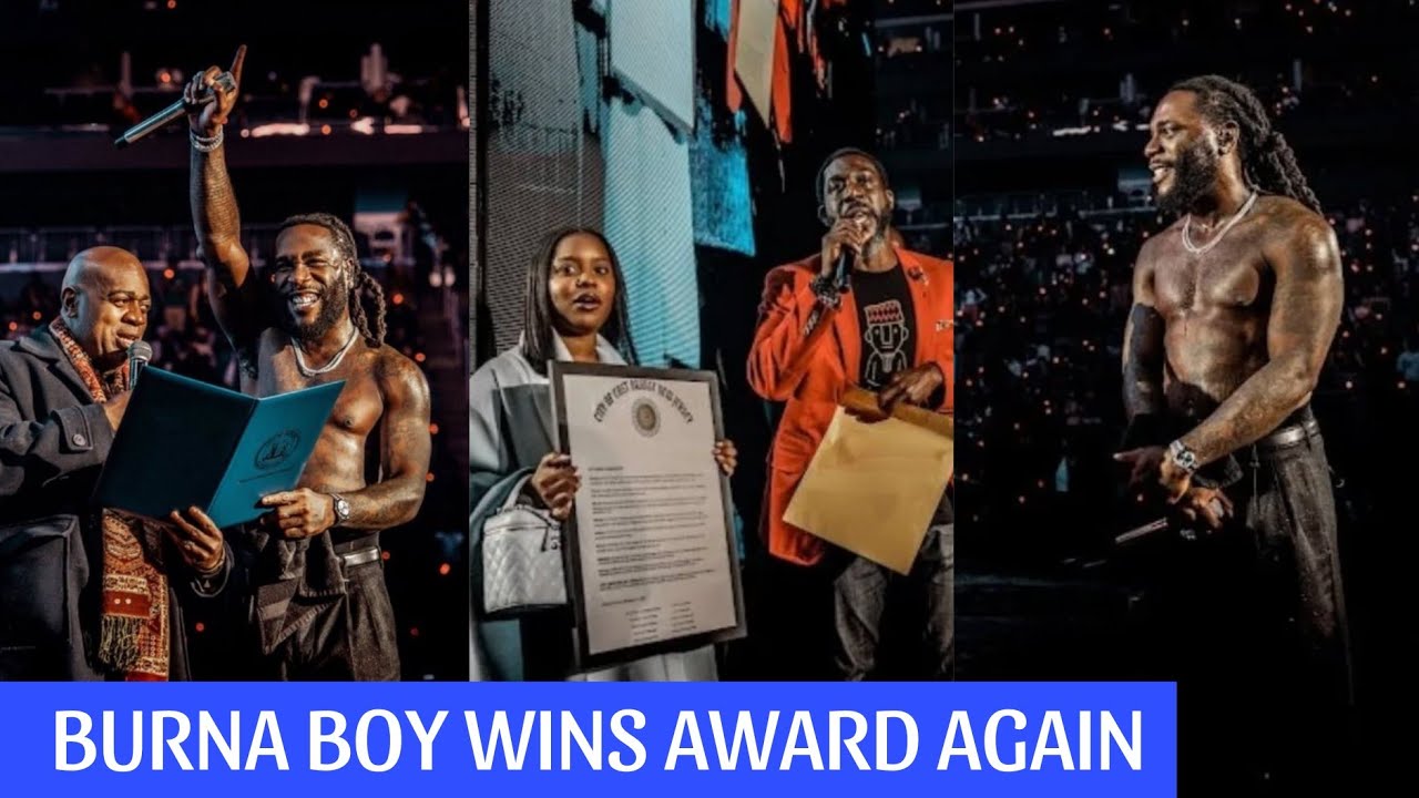 BURNA BOY RECEIVES 2 AWARD IN AMERICA AS BURNA BOY TOUR PERFORMANCE SHUTDOWN AMERICA 