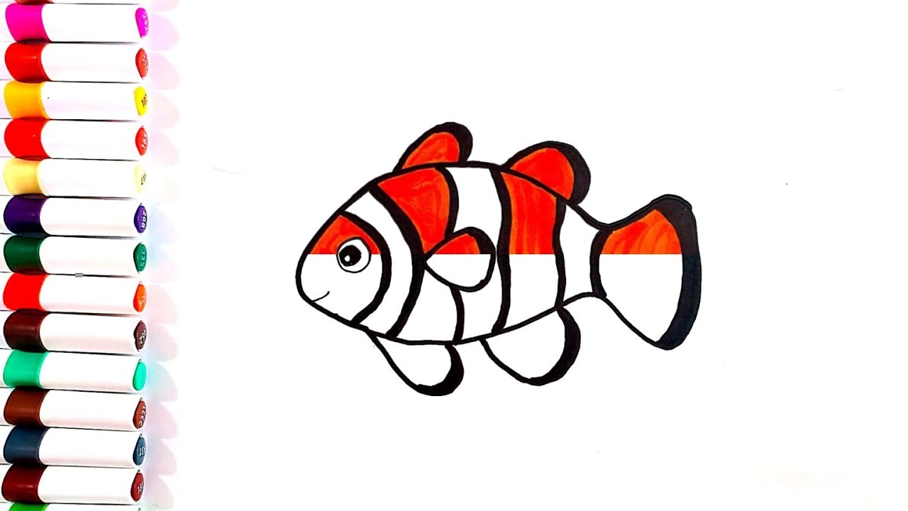 Drawing and Colouring Nemo Fish 🐠 - YouTube