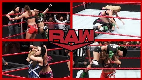 WWE 2K20|RAW ALEXA BLISS AND RONDA ROUSEY VS NIKKI CROSS AND RUBY RIOTT