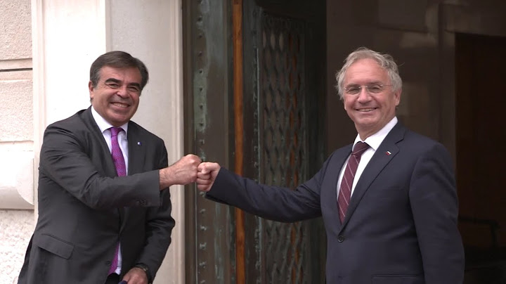 EU Commissioner Schinas EU debates with Minister of Interior Aleš Hojs