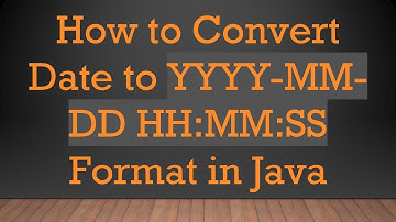 How to Convert Date to YYYY-MM-DD HH:MM:SS Format in Java