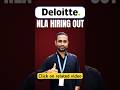 Deloitte NLA Biggest Hiring Out. BTech/Mtech/MCA @OnlineStudy4u