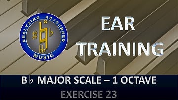 Ear Training Exercise for B♭ Major Scale - 1 Octave