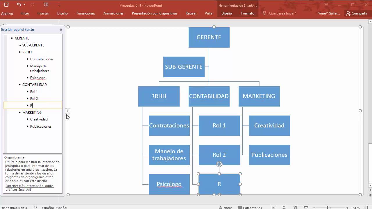 Cómo Hacer Un Organigrama En Powerpoint 2016 Youtube