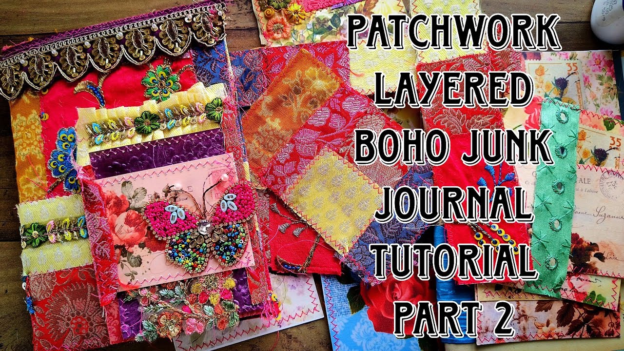 Part 2: How to decorate the inserts, inside cover and signature | patchwork pockets | boho needs