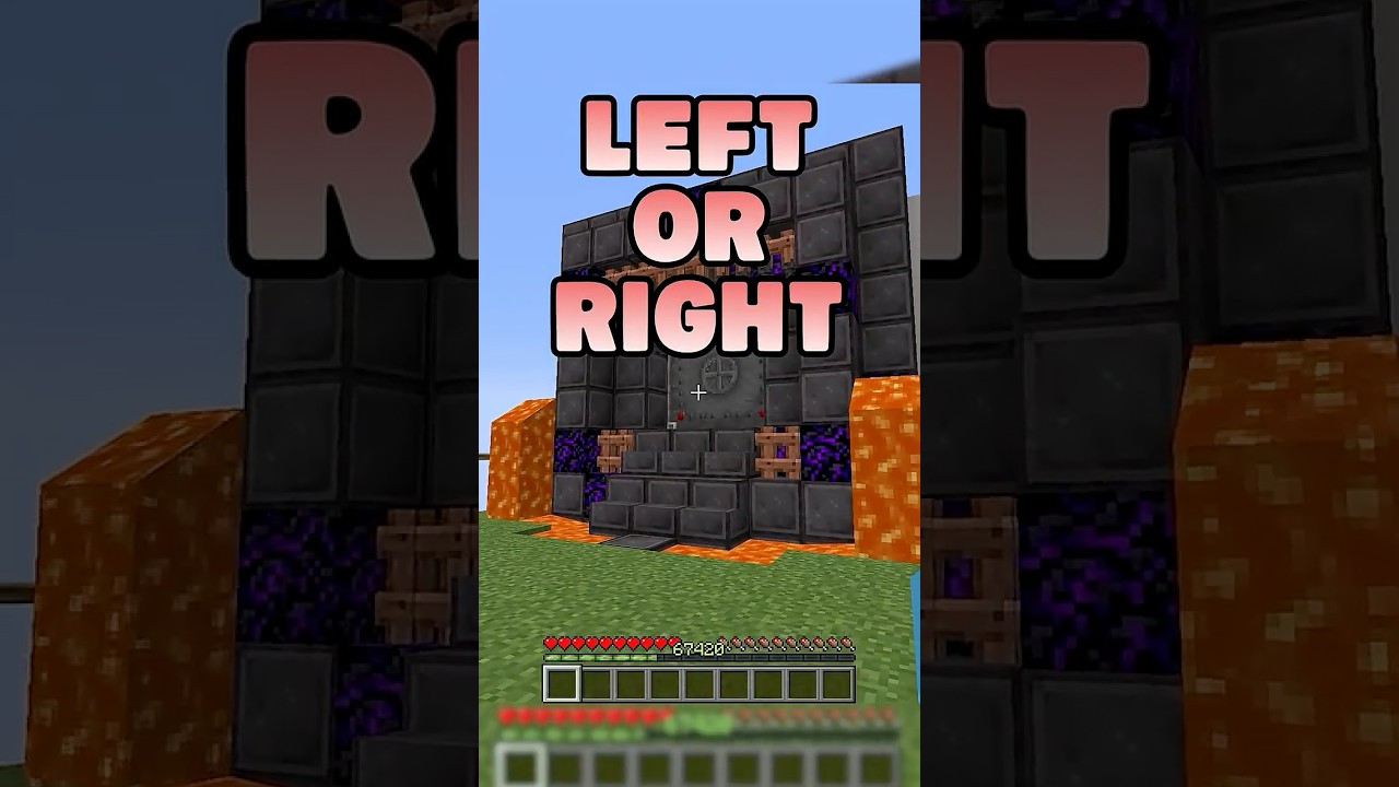 LEFT OR RIGHT?? ✅❌ #funny #minecraft