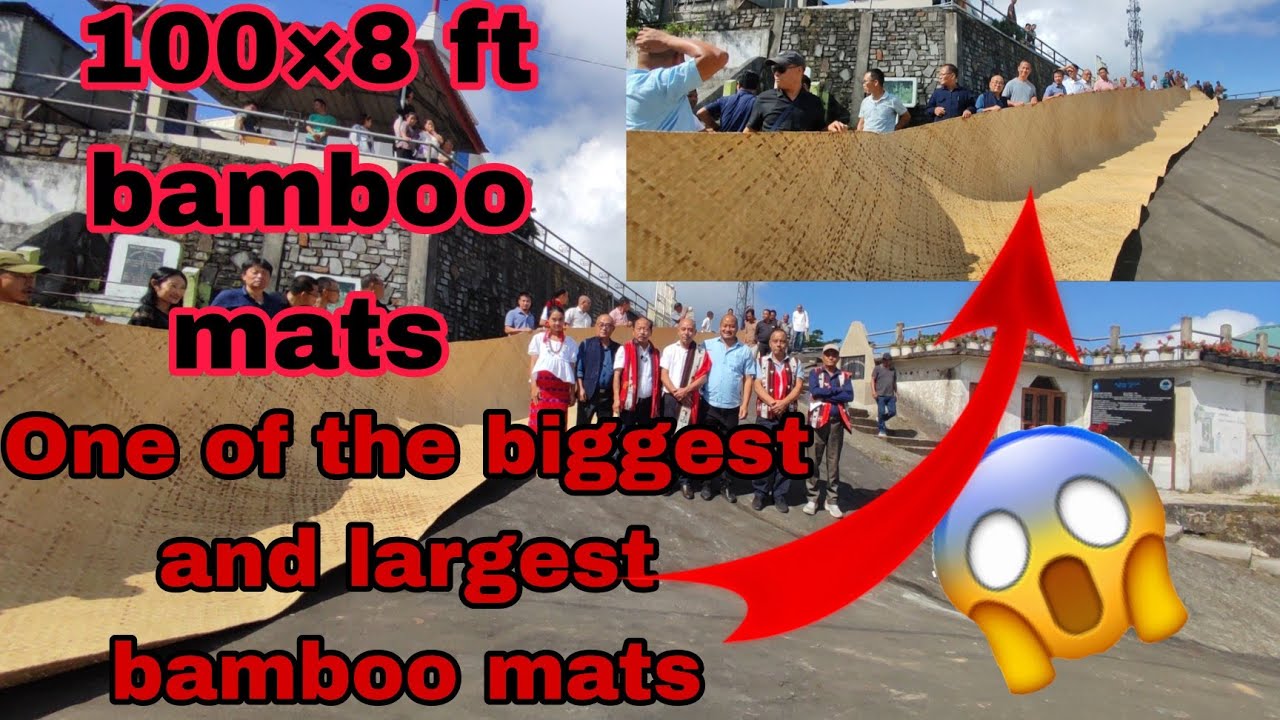  A RECORD ATTEMPTED MAKING 100X8 FEET  ONE OF THE LARGEST BAMBOO MATS||KANGTSUNG VILLAGE 