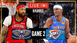 NBA LIVE! PELICANS vs THUNDER GAME 2 | 2024 NBA PLAYOFFS | April 24, 2024 | NBA 2K24