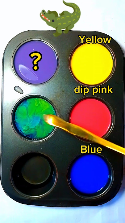 Guess the Color | yellow dip pink blue #colormixing #amazing #colors