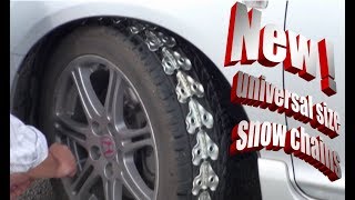 Universal size snow chains for all vehicles