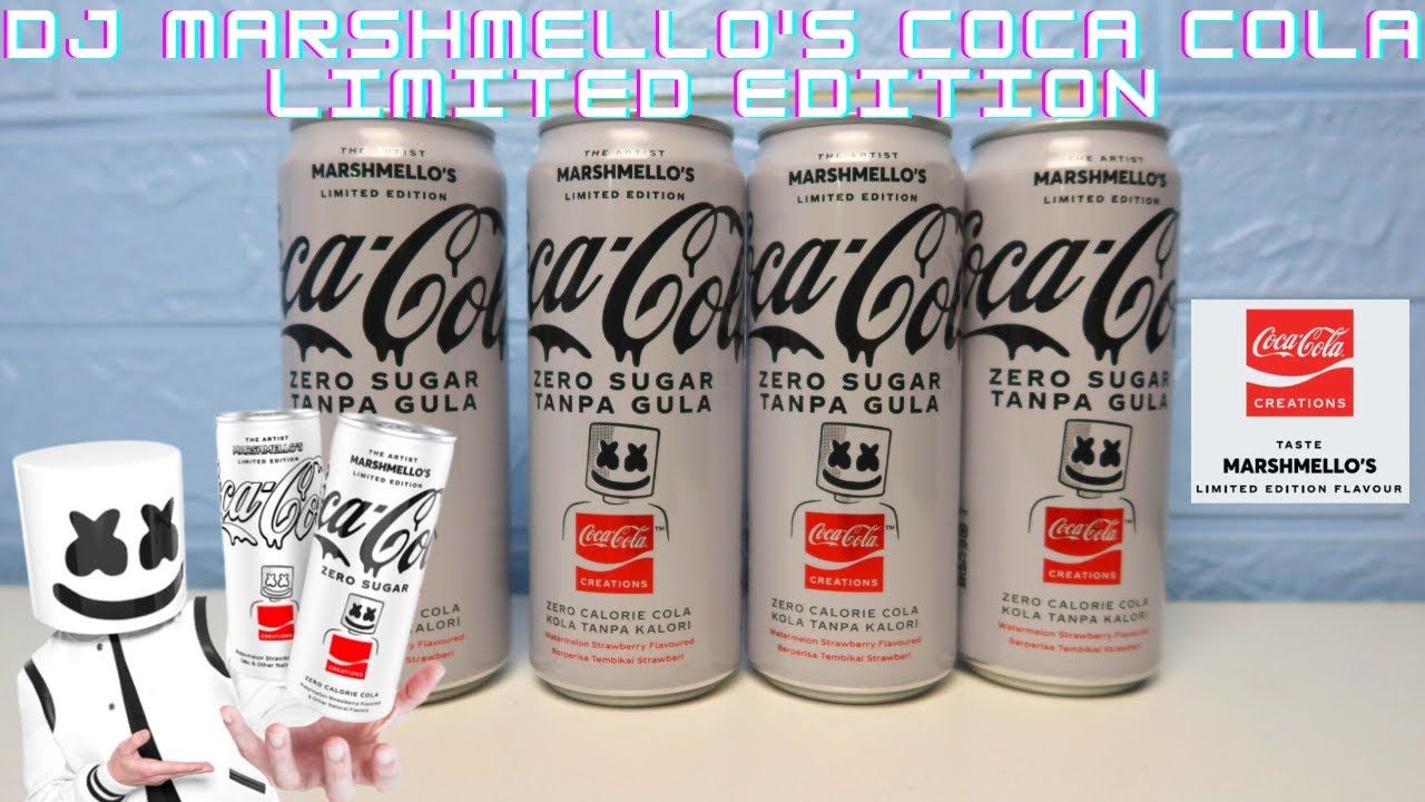 DJ Marshmello's CocaCola Limited Edition Watermelon & Strawberry