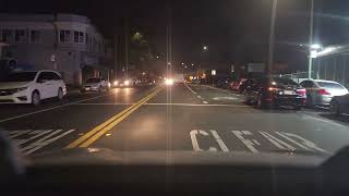 Driving Up And Down Oaklands International Blvd. After Midnight