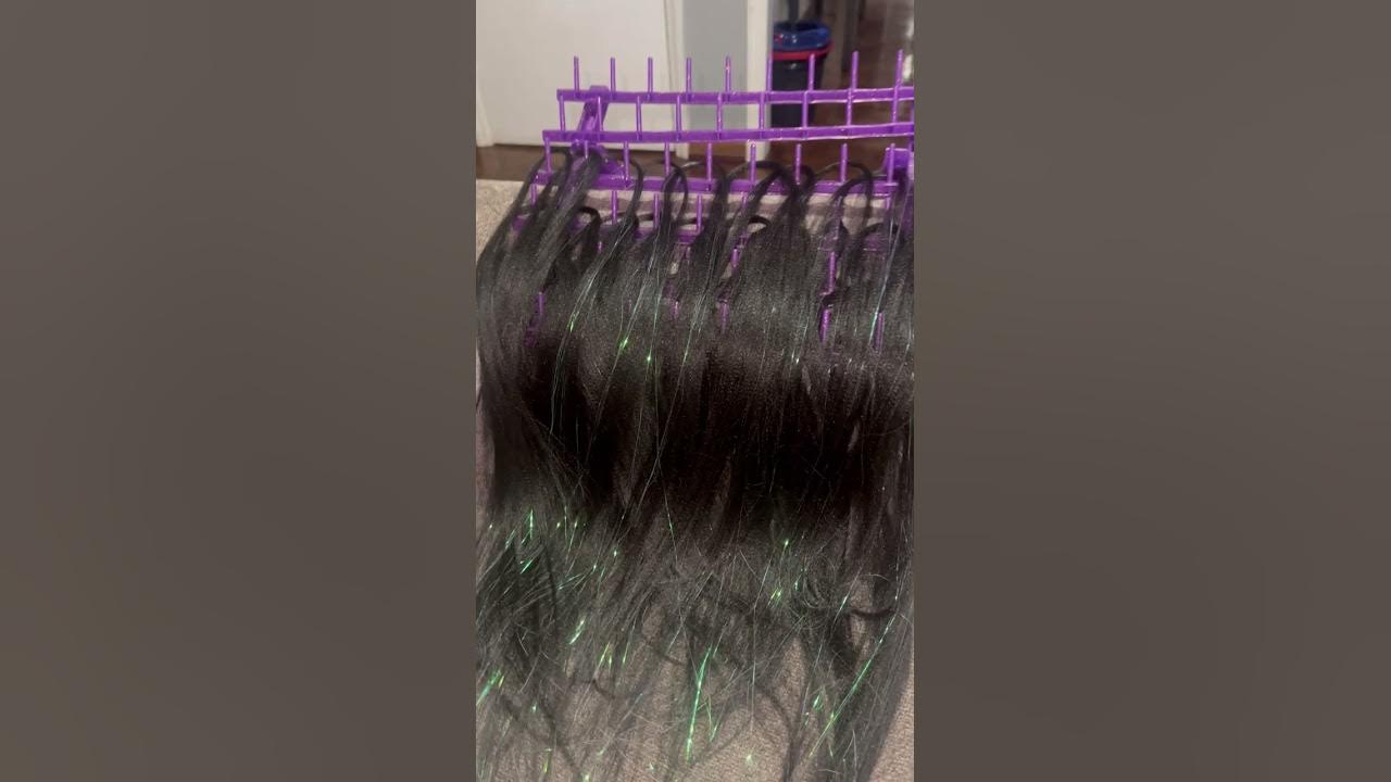 GLITTER KNOTLESS BRAIDS USING FAIRY TINSEL HAIR YouTube