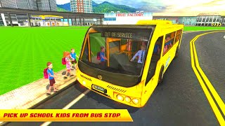 City High School Bus Driving Simulator - Transport Children To School PRO - Android GamePlay HD screenshot 5