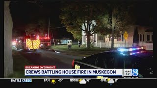 2 firefighters, 3 residents injured in Muskegon house fire