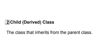 20 Child (Derived) Class