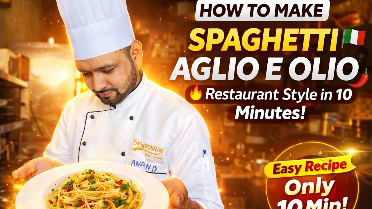 😀HOW TO MAKE SPAGHETT😍I AGLIO E OLIO 🍝।।  Restaurant style Pasta in Just 10 minutes at Home 🏡