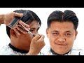 How to trim hair neatly(tehnik pangkas rambut ngembang jikrak/berdiri).