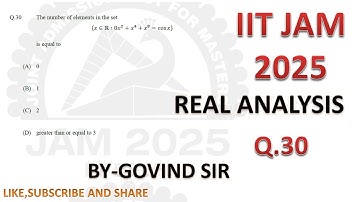 iit jam mathematics lectures | Q30 | solution of iit jam 2025 maths paper | jam maths by Govind sir