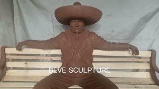 Bronze Cowboy Statue Clay Mold