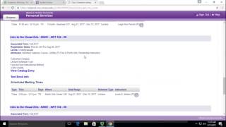 Search the Schedule of Classes