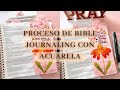 Redes sociales likes y servicio proceso de bible journaling con acuarelas mientras platicamos